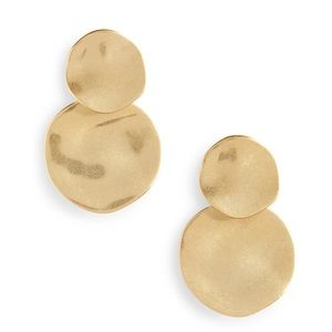 Madewell Organic Disc Earrings in Vintage Gold